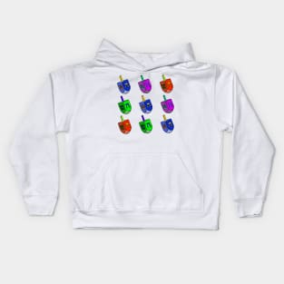 Dreidel Pattern Kids Hoodie